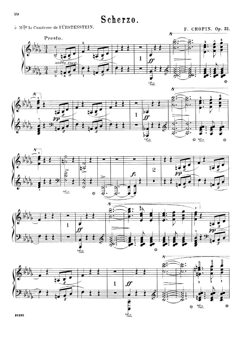 Preview of Scherzo No. 2 in B-flat Minor, Op. 31