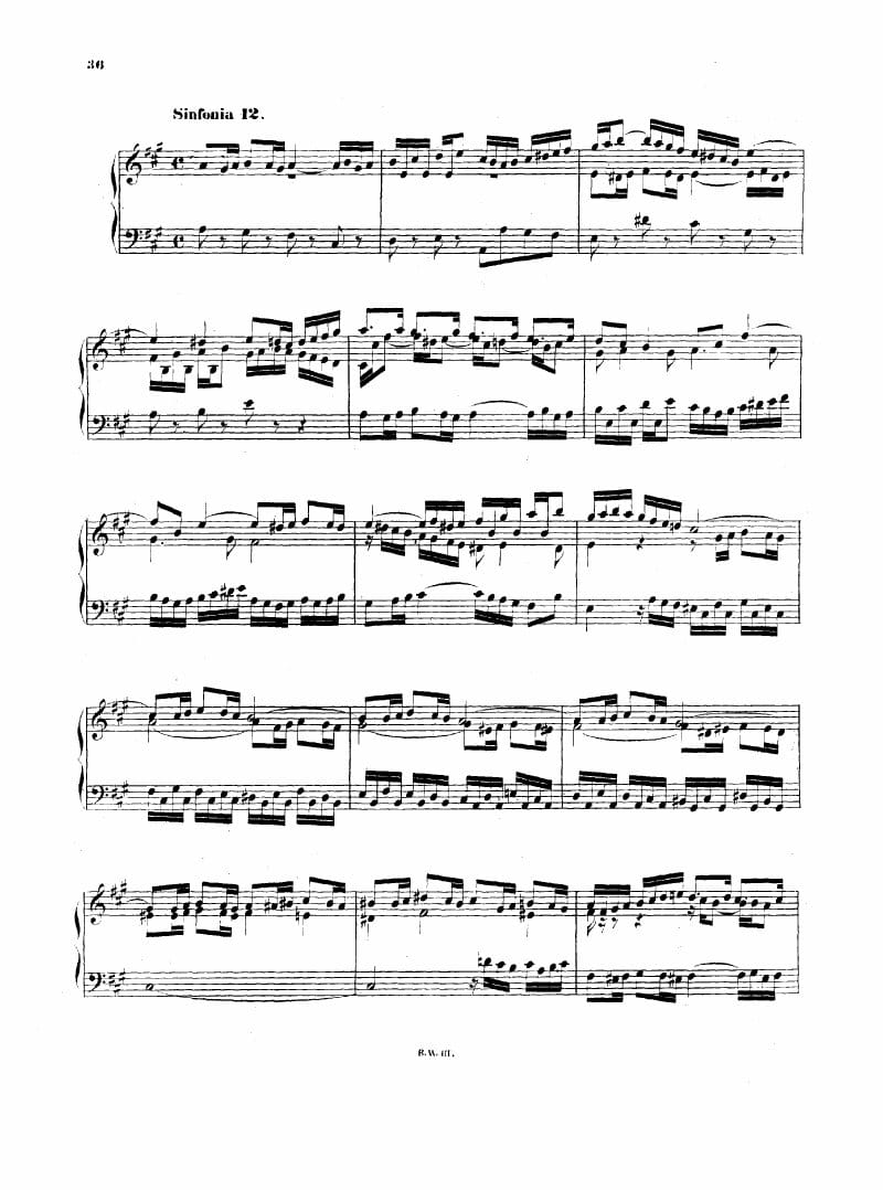 Preview of Sinfonia No. 12 in A Major