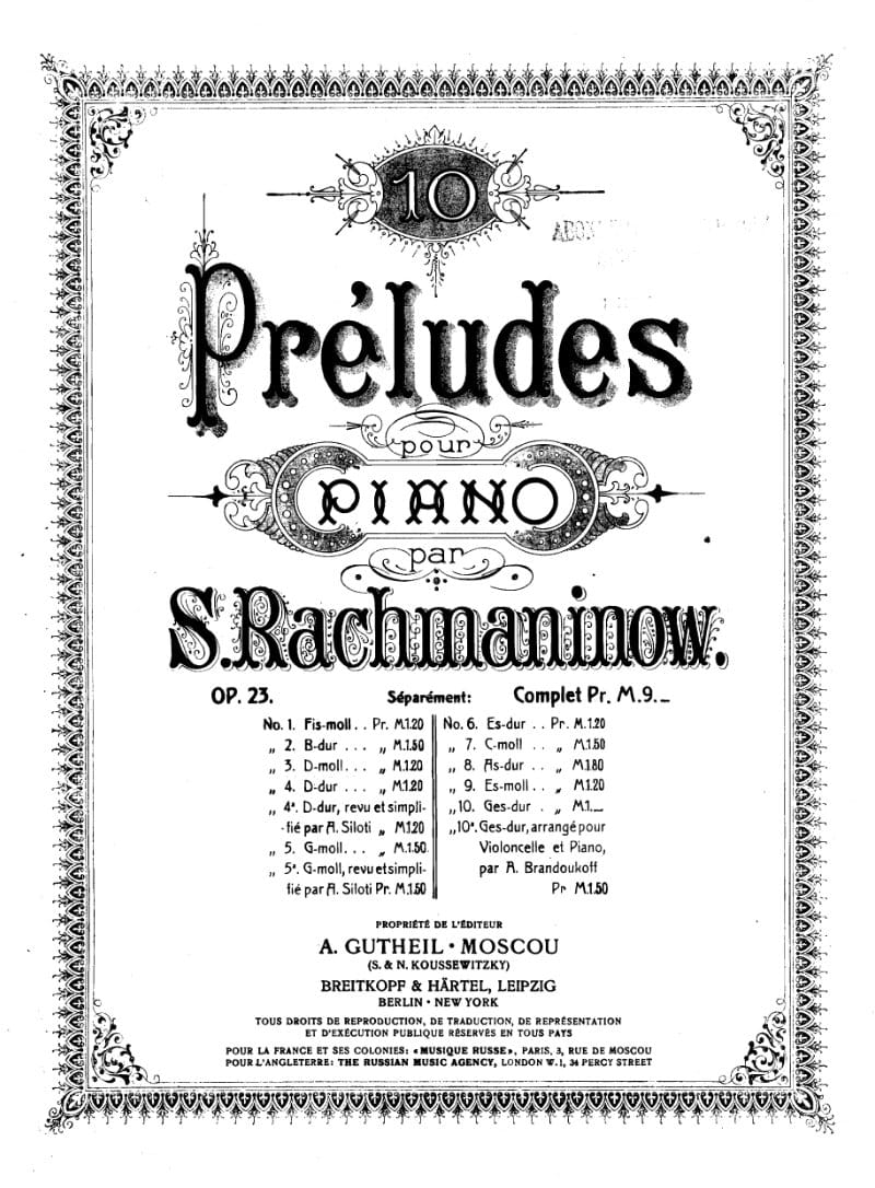 Preview of Prelude in D minor, Op. 23 No. 3
