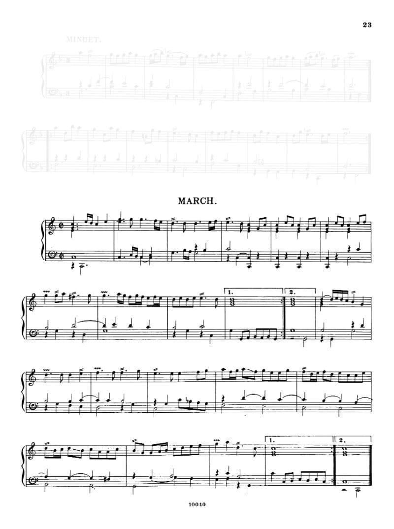 Preview of March in C major