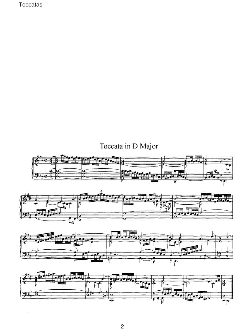 Preview of Toccata in D major