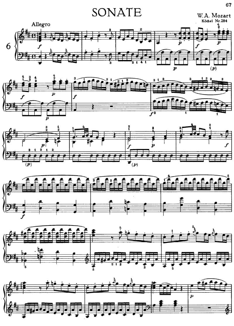 Preview of Piano Sonata No. 6 in D Major