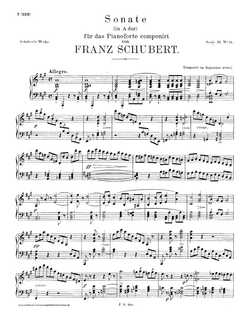 Preview of Piano Sonata in A Major