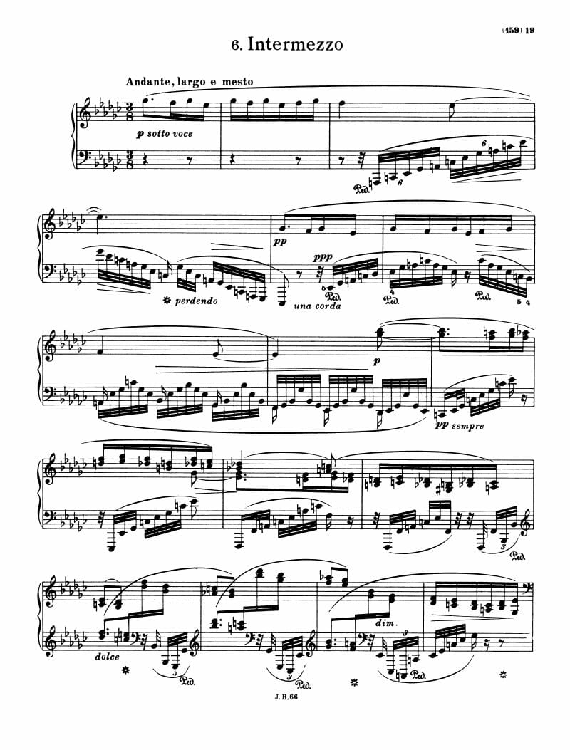 Preview of Intermezzo in E-flat Minor, Op. 118 No. 6