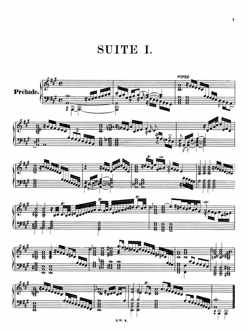 Preview of Keyboard Suite No. 1 in A Major