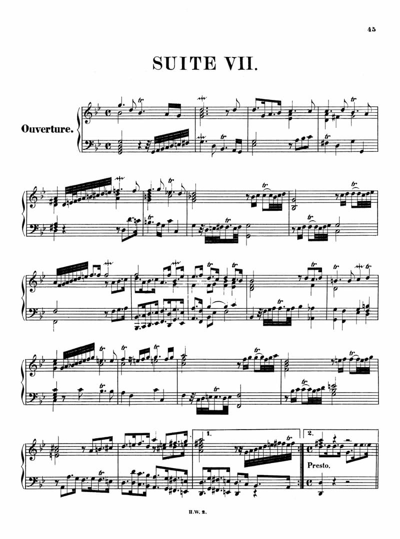 Preview of Keyboard Suite No. 7 in G Minor, HWV 432