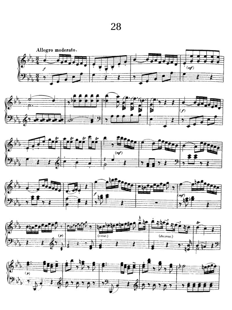 Preview of Keyboard Sonata in E-flat major