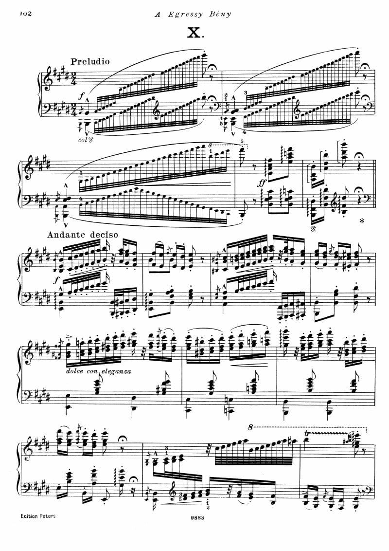 Preview of Hungarian Rhapsody No. 10 in E Major (Preludio)