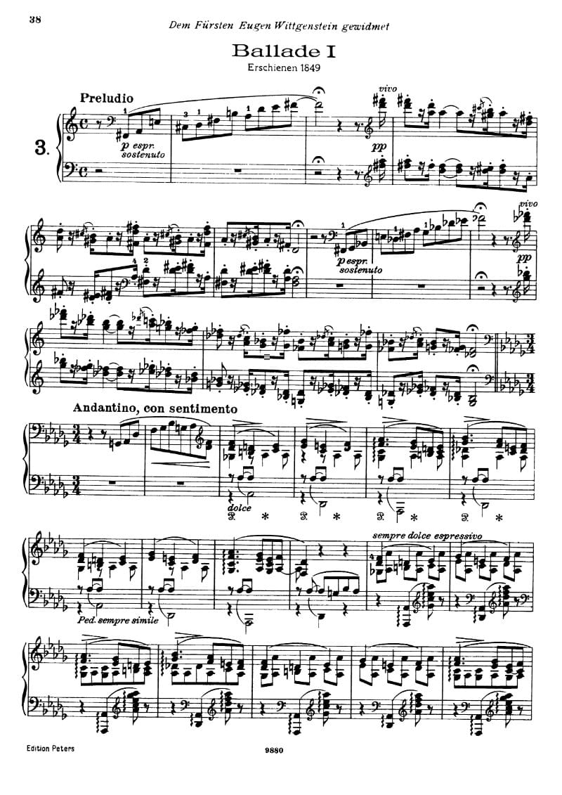 Preview of Ballade No. 1 in D-flat major