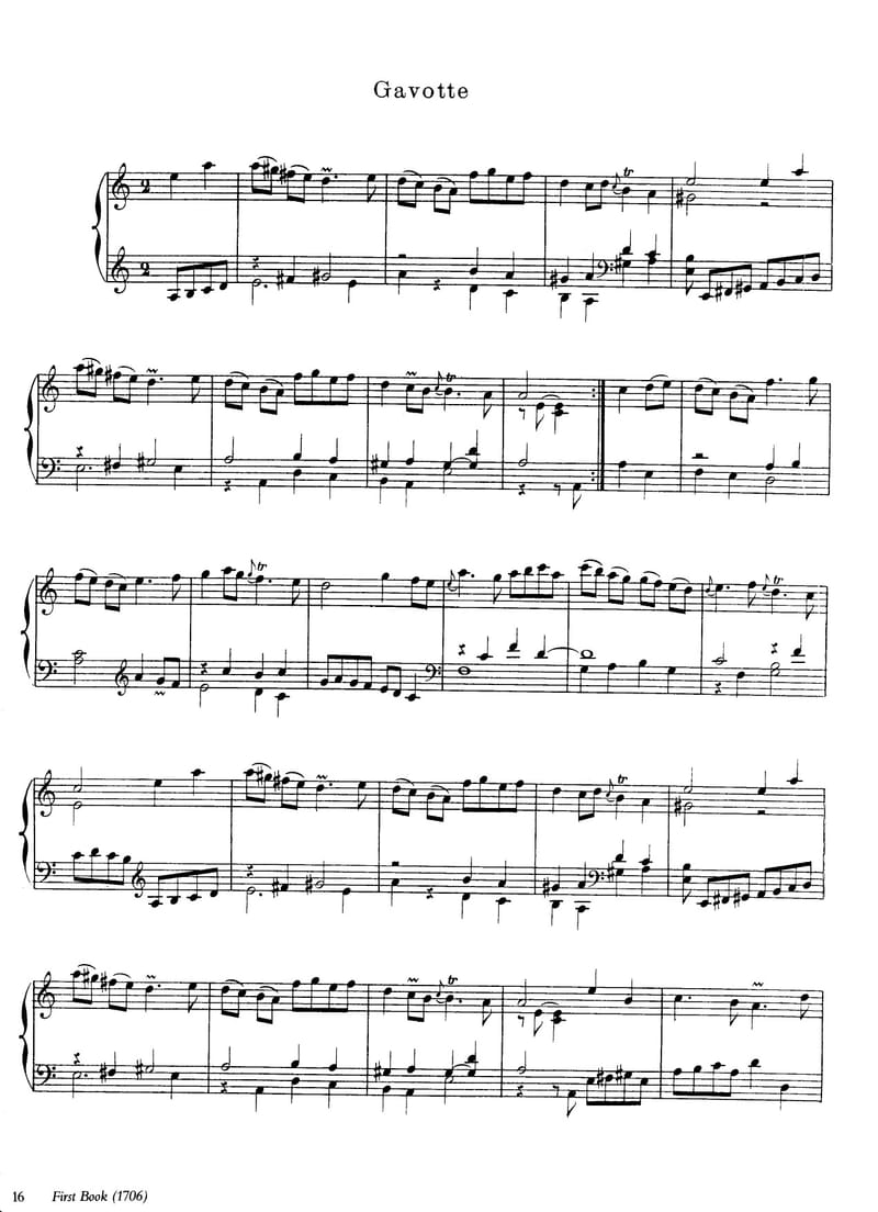 Preview of Gavotte in A minor