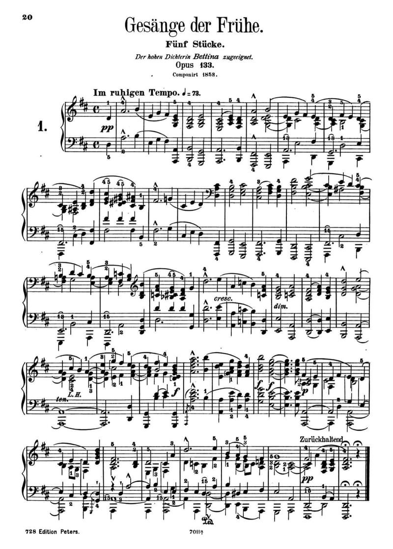Preview of Gesänge der Frühe: No. 1