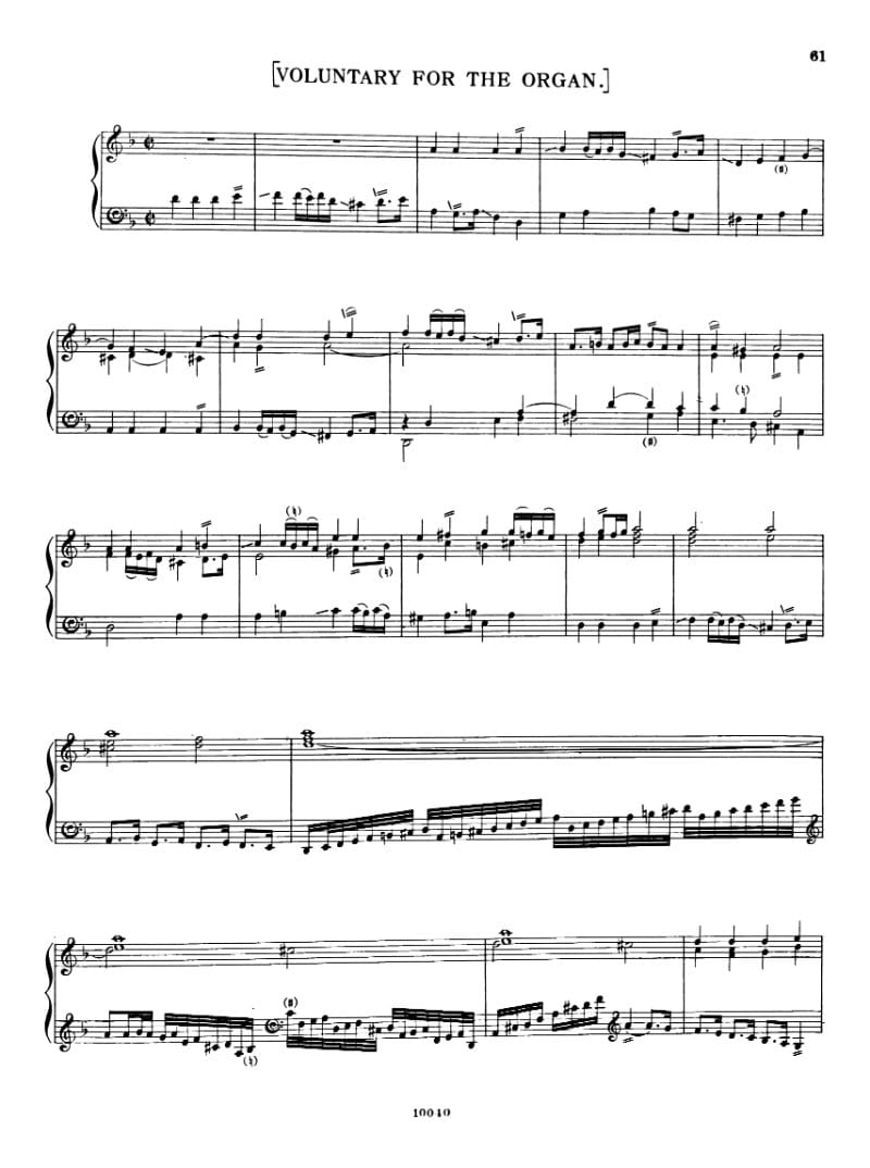 Preview of Voluntary in D minor