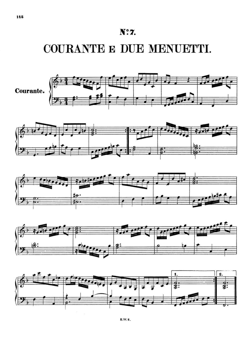 Preview of Allegro (Courante) in F Major, HWV 488