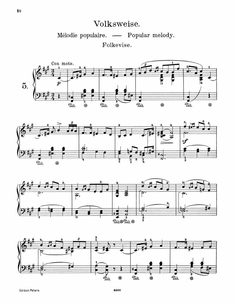 Preview of Lyric Pieces: Folk Song