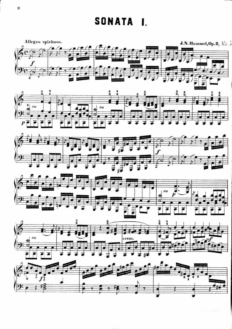 Preview of Piano Sonata No. 1 in C Major, Op. 2a No. 3