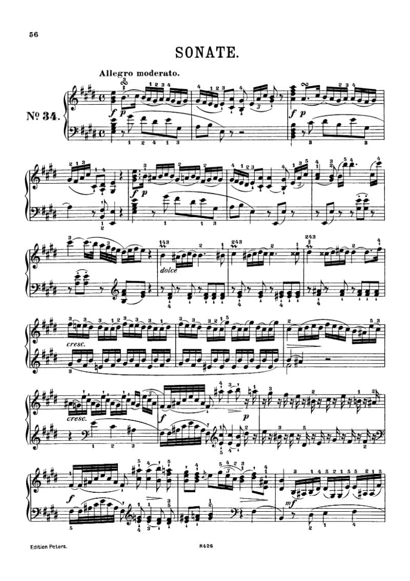 Preview of Keyboard Sonata in E major