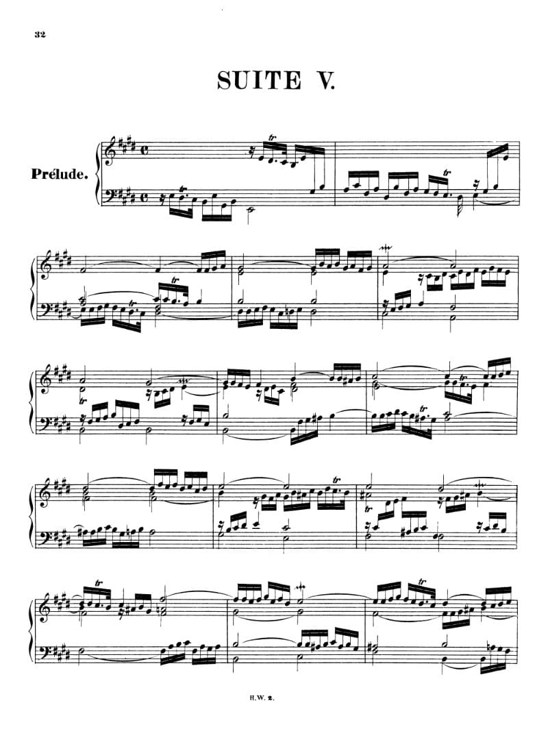 Preview of Keyboard Suite No. 5 in E Major