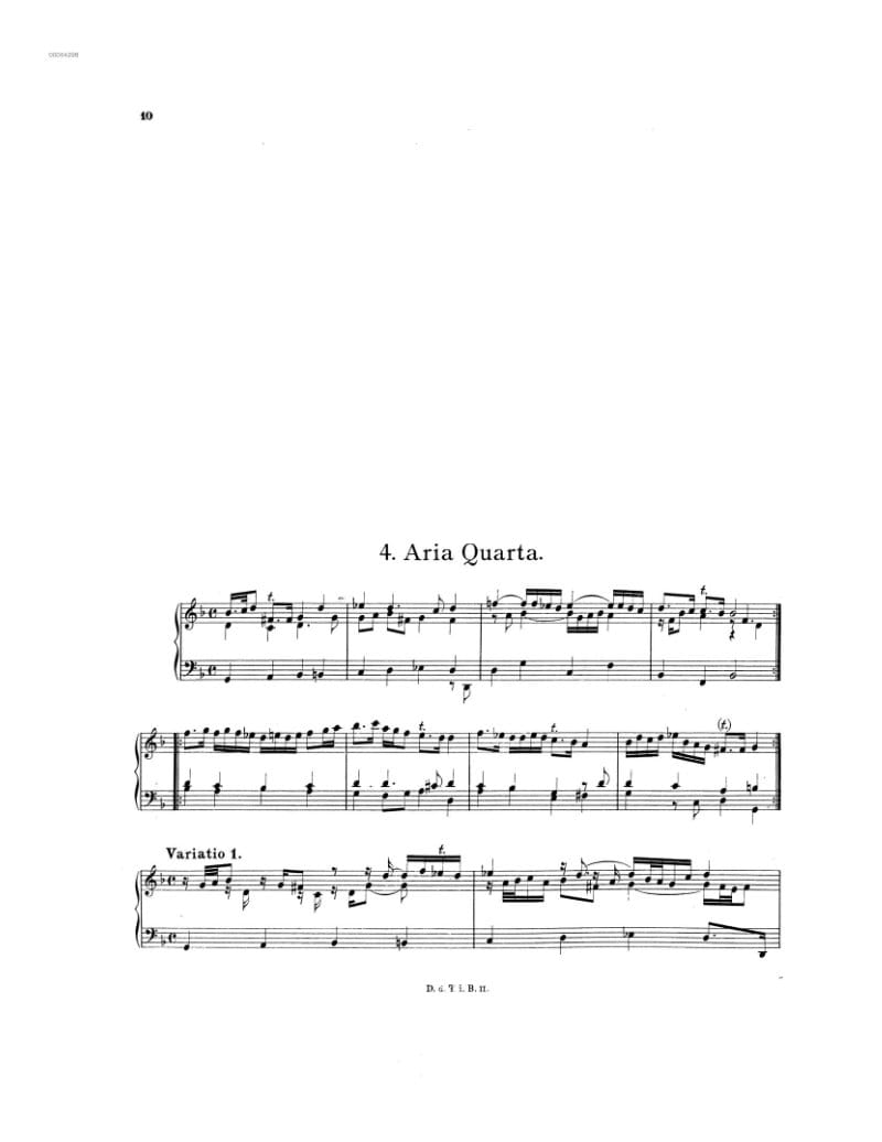 Preview of Aria and 6 Variations in G minor