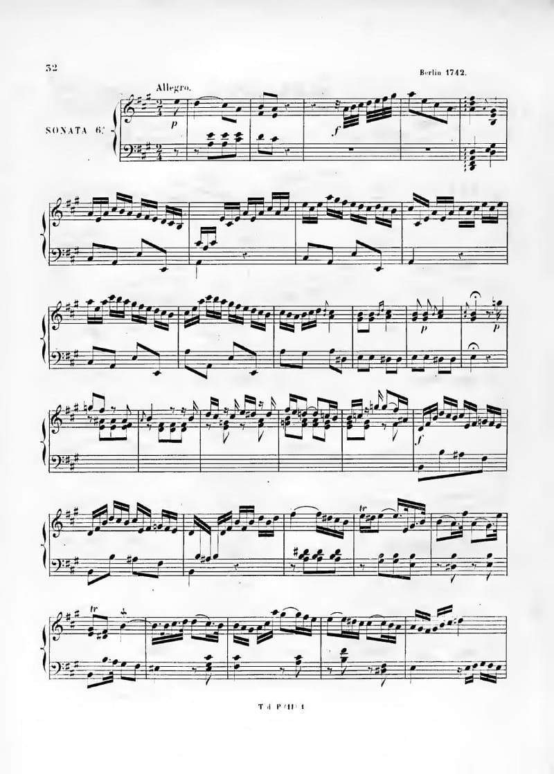 Preview of Prussian Sonata No. 6 in A major