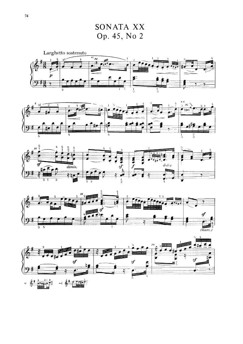 Preview of Piano Sonata No. 20 in G major