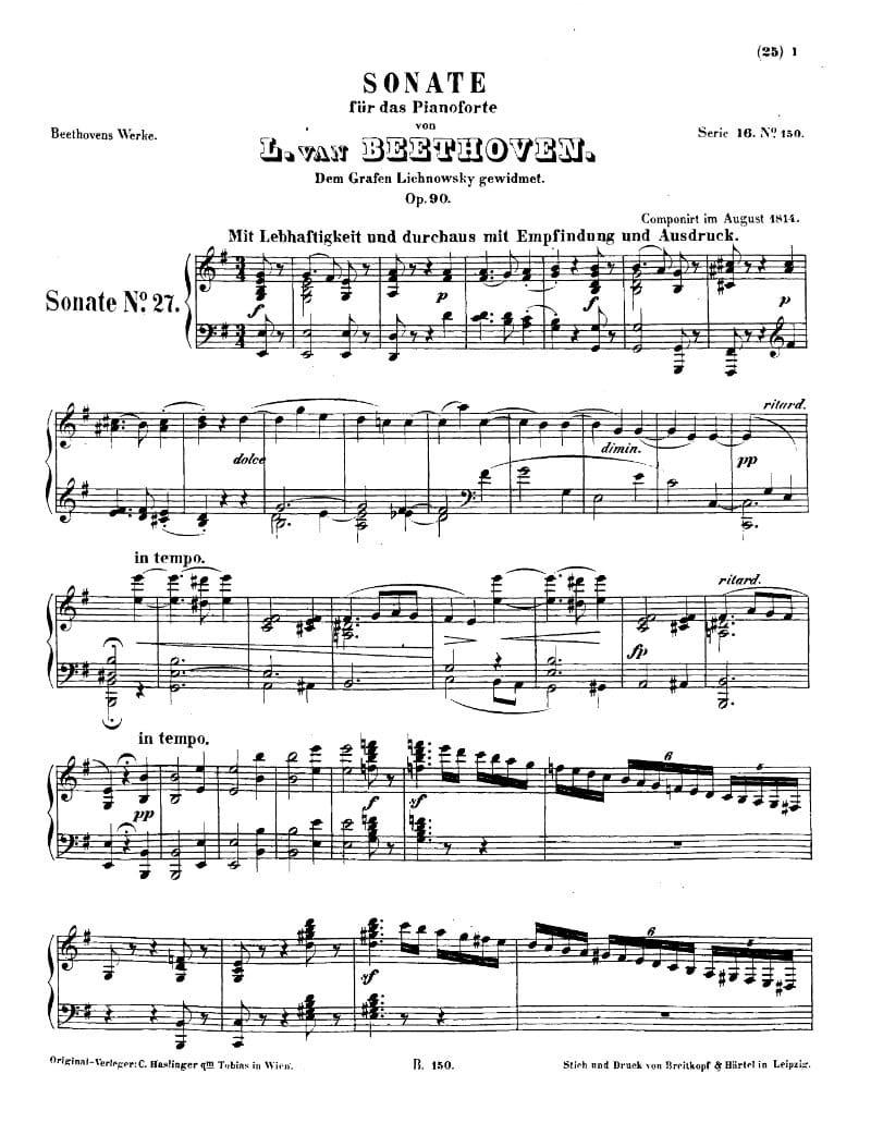 Preview of Piano Sonata No. 27 in E Minor