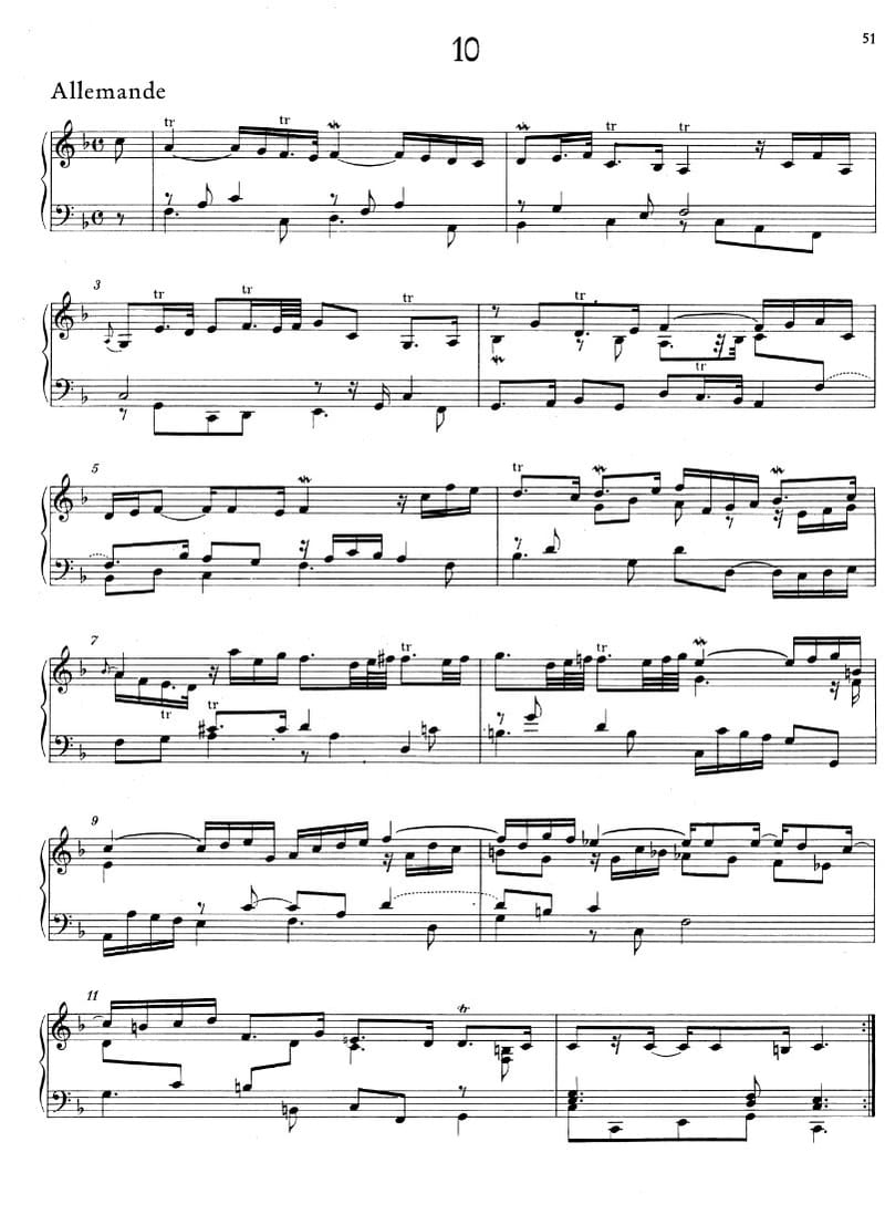 Preview of Allemande in F major