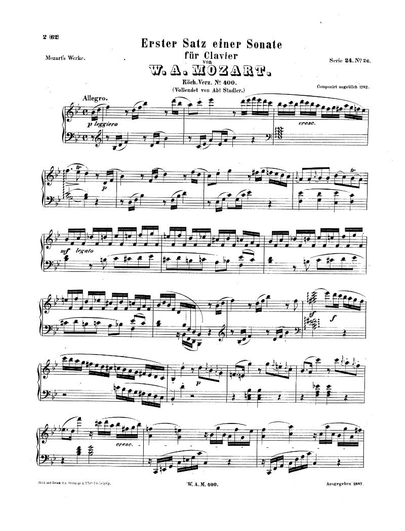 Preview of Allegro in B-flat Major