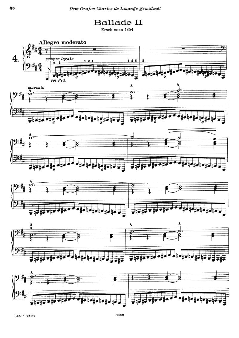 Preview of Ballade No. 2 in B Minor