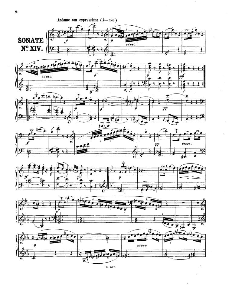 Preview of Keyboard Sonata in C major, Hob.XVI:48