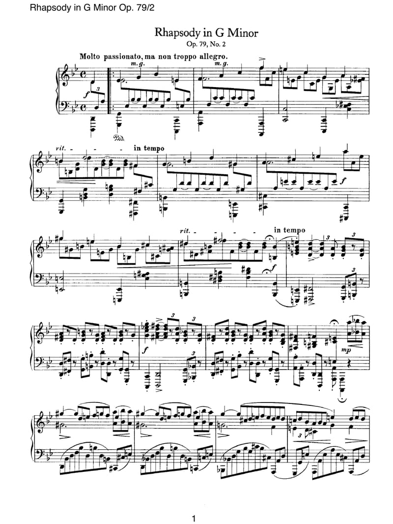 Preview of Rhapsody in G Minor