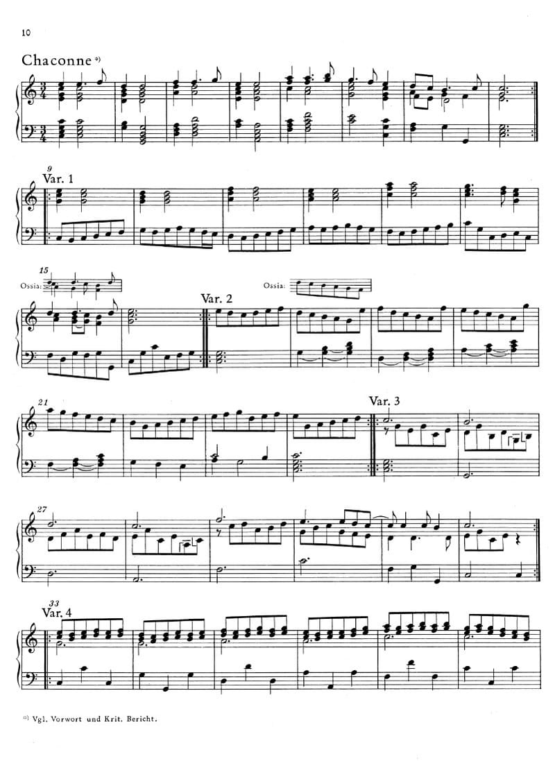 Preview of Chaconne with 49 Variations in G Minor, HWV 484
