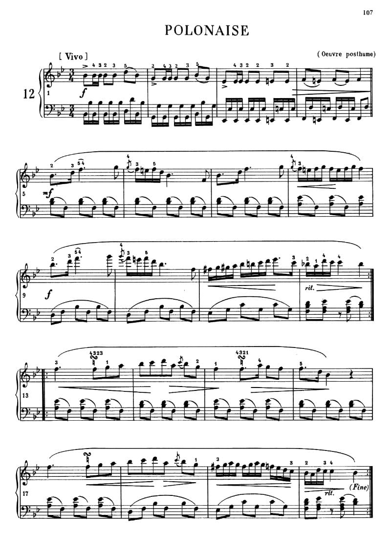 Preview of Polonaise in B-flat major