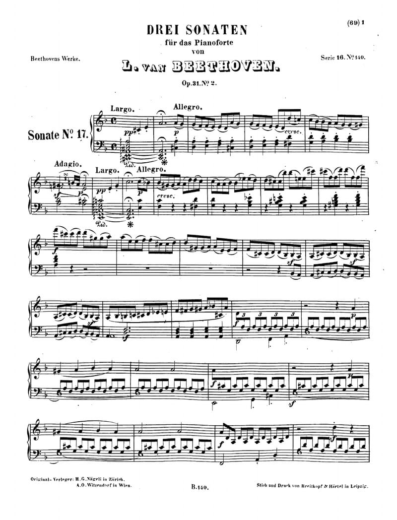 Preview of Sonata No. 17 in D Minor (Tempest)