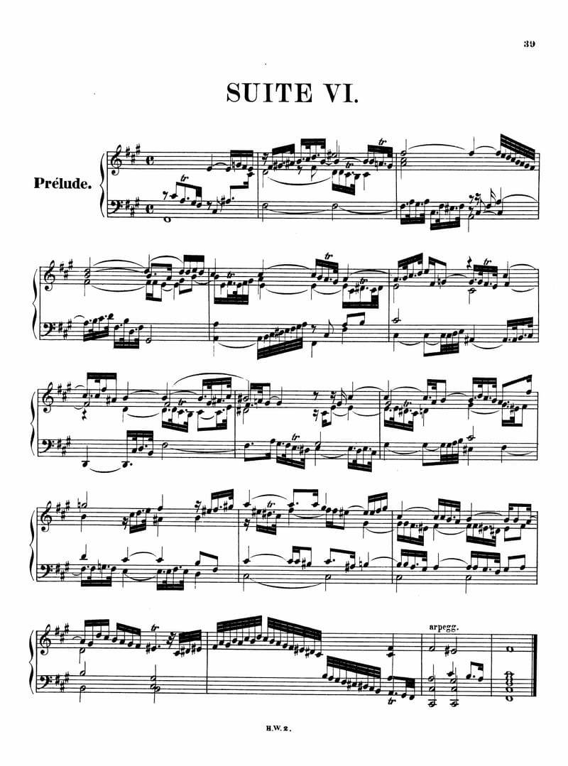 Preview of Keyboard Suite No. 6 in F-sharp Minor, HWV 431