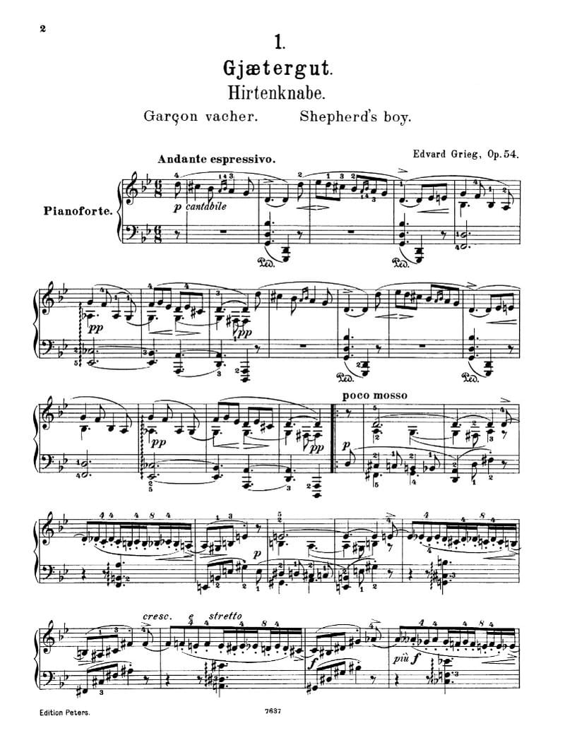 Preview of Lyric Pieces: Shepherd Boy