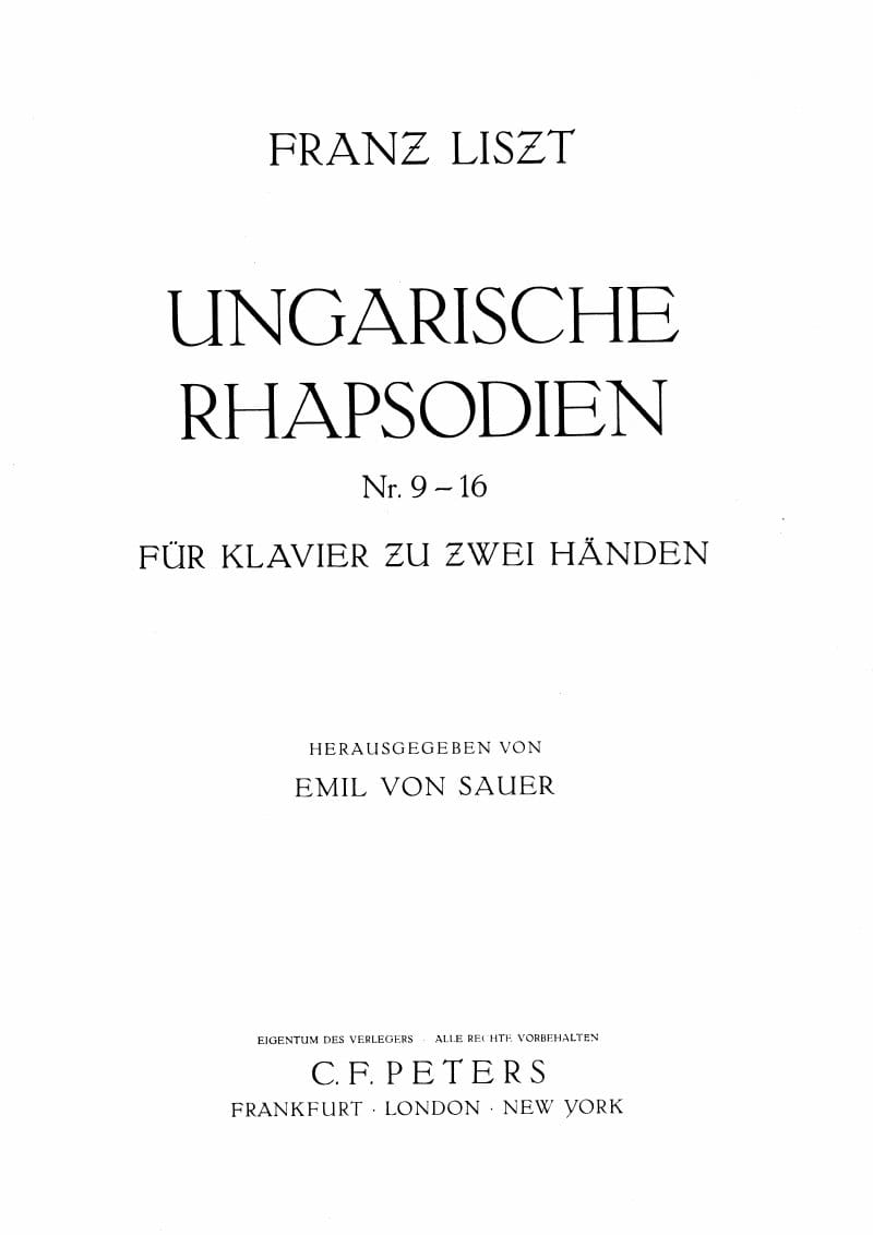 Preview of Hungarian Rhapsody No. 9 in E-flat major (Pesther Carneval)