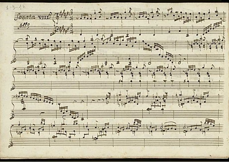 Preview of Keyboard Sonata in F-sharp major