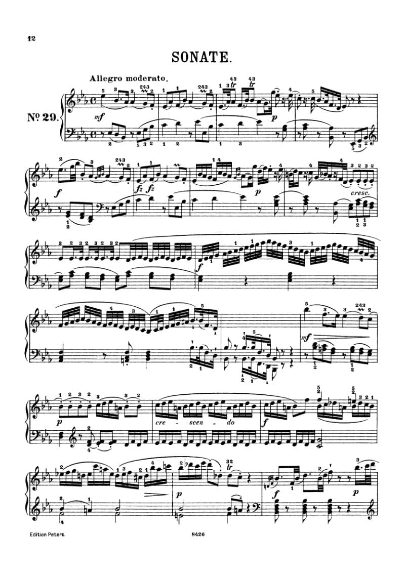 Preview of Keyboard Sonata in E-flat major