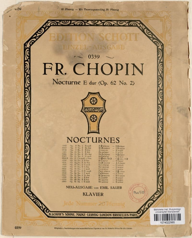 Preview of Nocturne in E Major, Op. 62 No. 2
