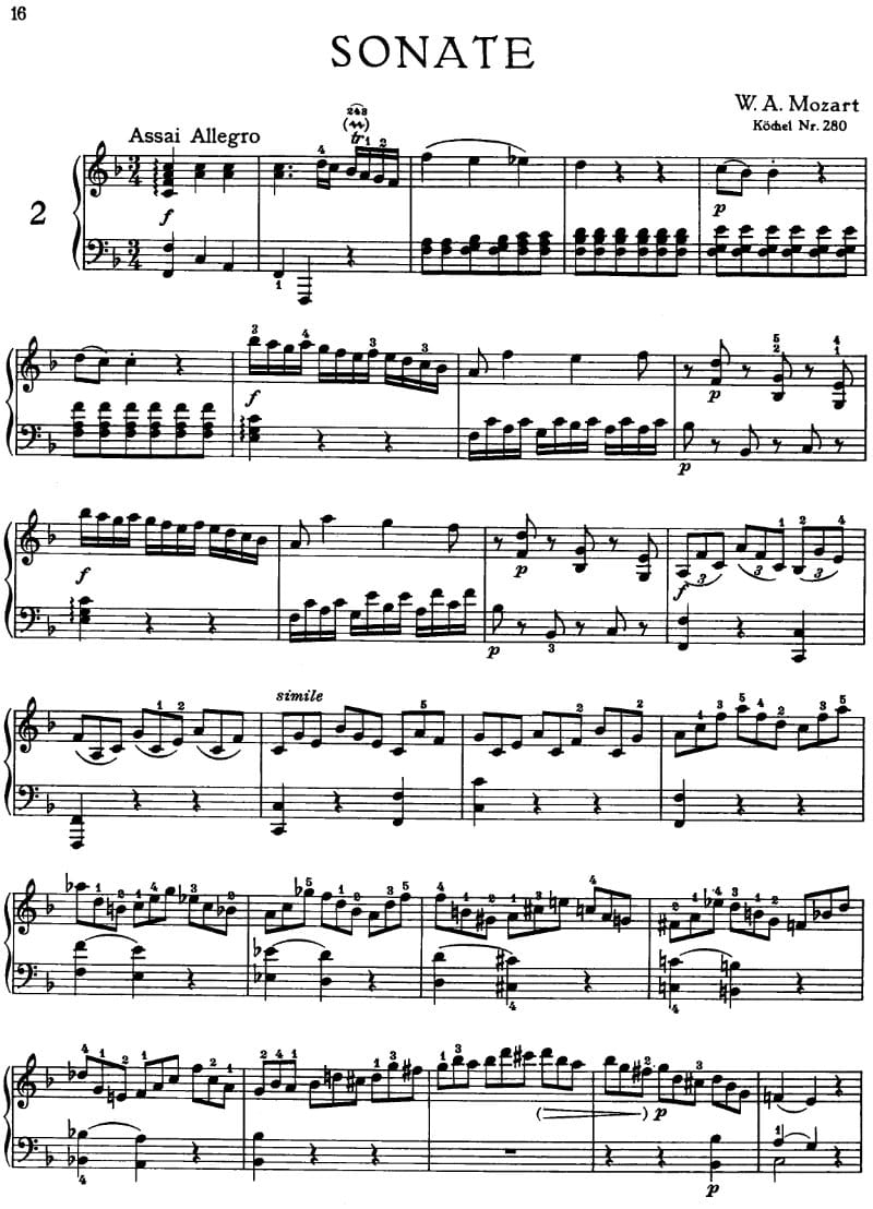 Preview of Piano Sonata No. 2 in F Major