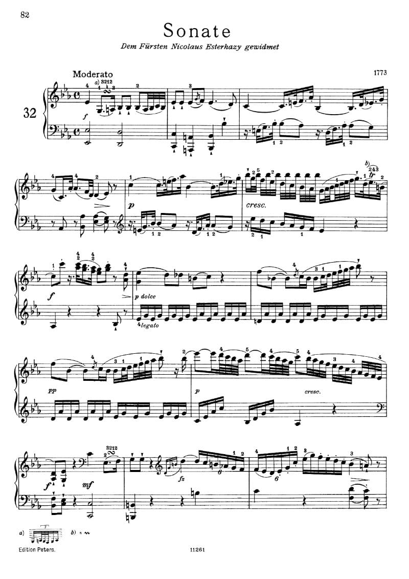 Preview of Keyboard Sonata in E-flat major