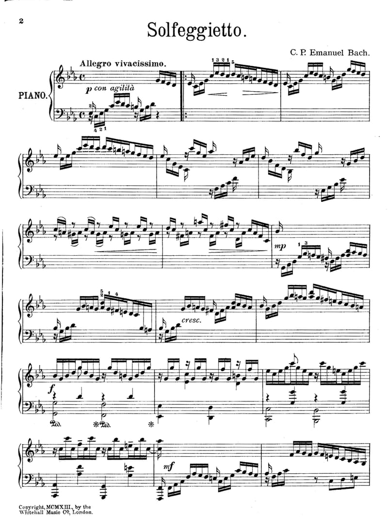 Preview of Solfeggietto in C Minor