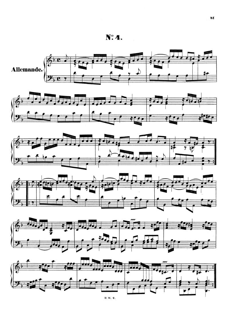 Preview of Suite in D minor, HWV 437