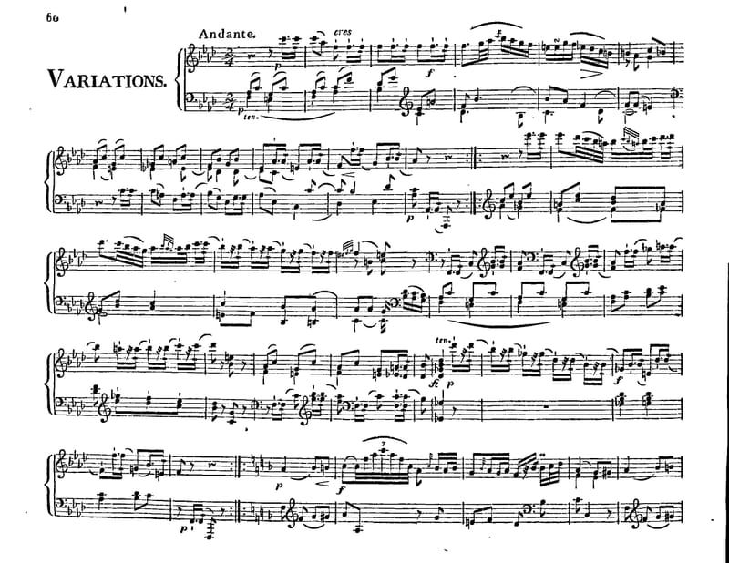 Preview of Andante con Variazioni in F Minor