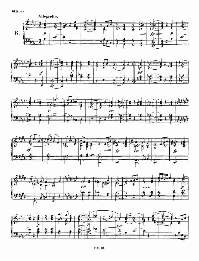 Preview of Moments Musicaux No. 6 in A-flat Major
