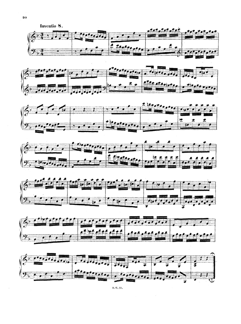 Preview of Invention No. 8 in F Major