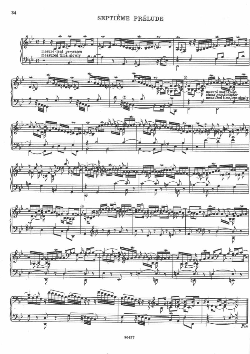Preview of L'Art de toucher le clavecin: Prelude No. 7 in B-Flat Major