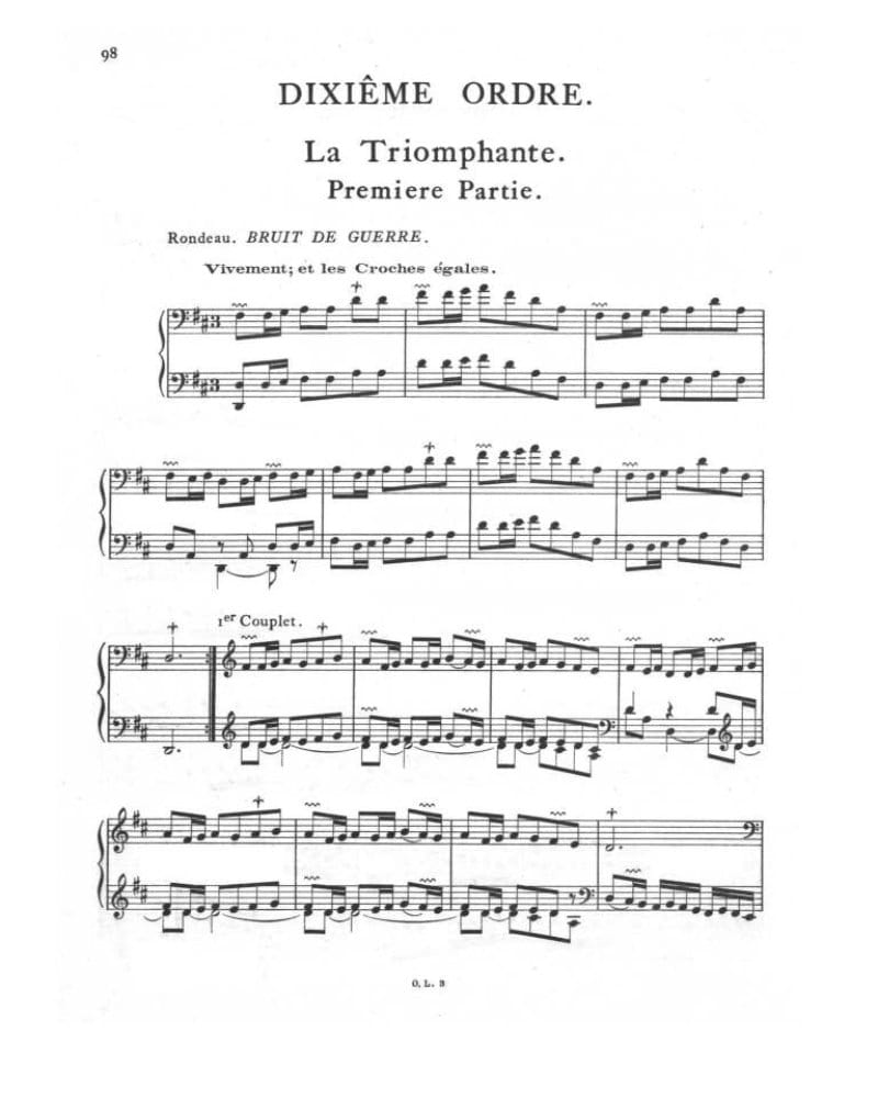 Preview of Pièces de clavecin, Ordre X