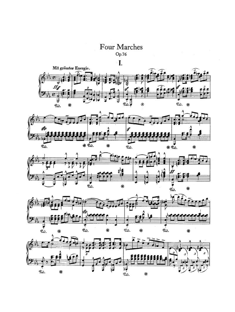 Preview of 4 Märsche: No. 1 in E-flat Major