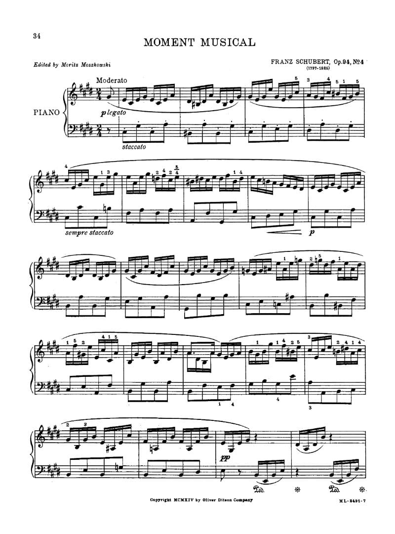 Preview of Moments Musicaux No. 4 in C-sharp minor